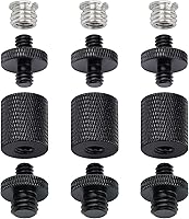 Vista 1 de Juego de adaptadores de tornillo de cámara de 1/4" y 3/8" de 12 piezas - DSLR, GoPro, flash y soportes de luz