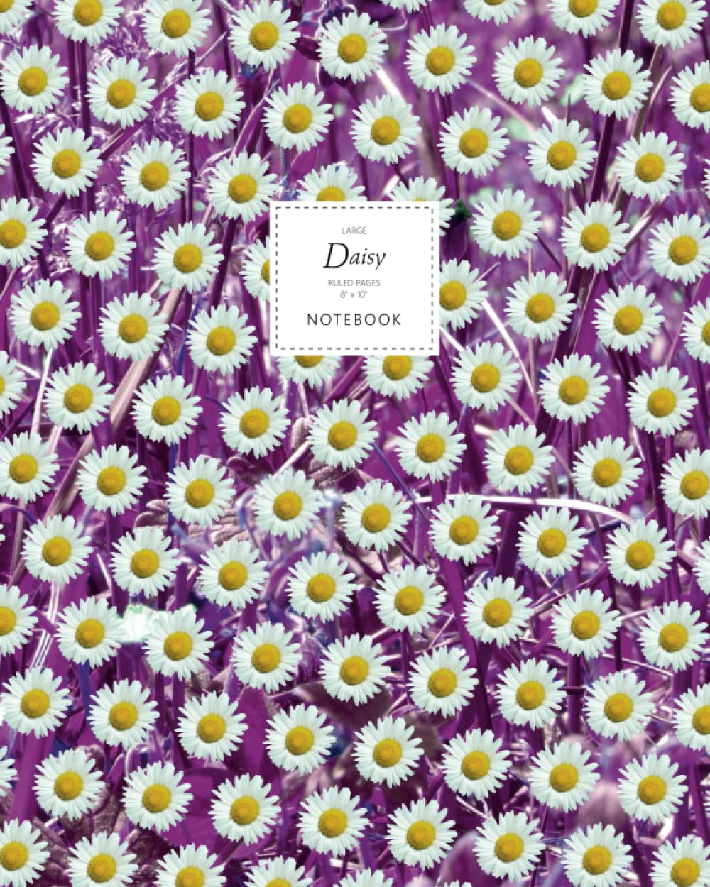Daisy Notebook - Ruled Pages - 8x10 - Large: (Pink Leaf Edition) Fun notebook 192 ruled/lined pages (8x10 inches / 20.3x25.4 cm / Large Jotter)