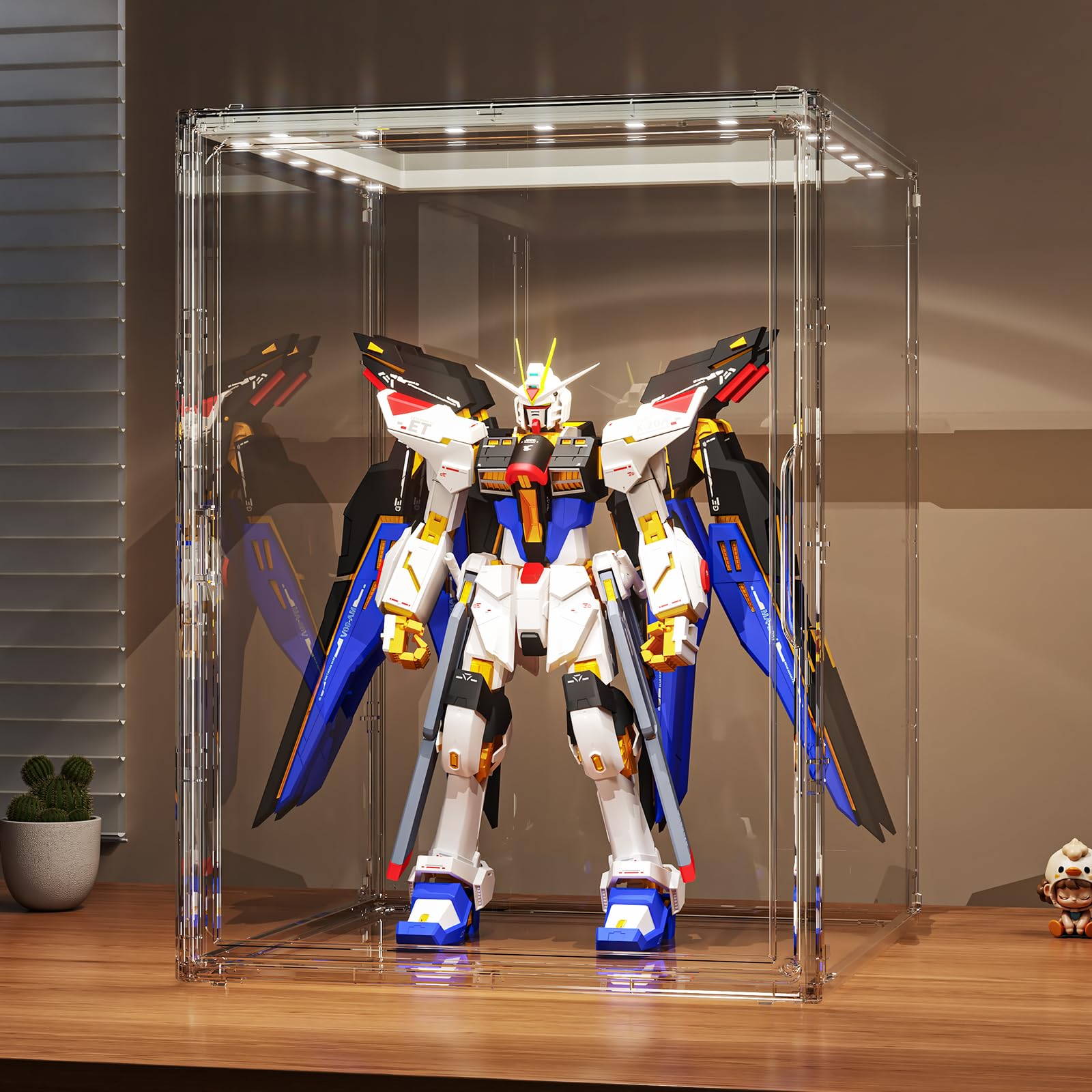 Amazon.co.jp: JOYZAN 透明 フィギュアケース LEDライト付き