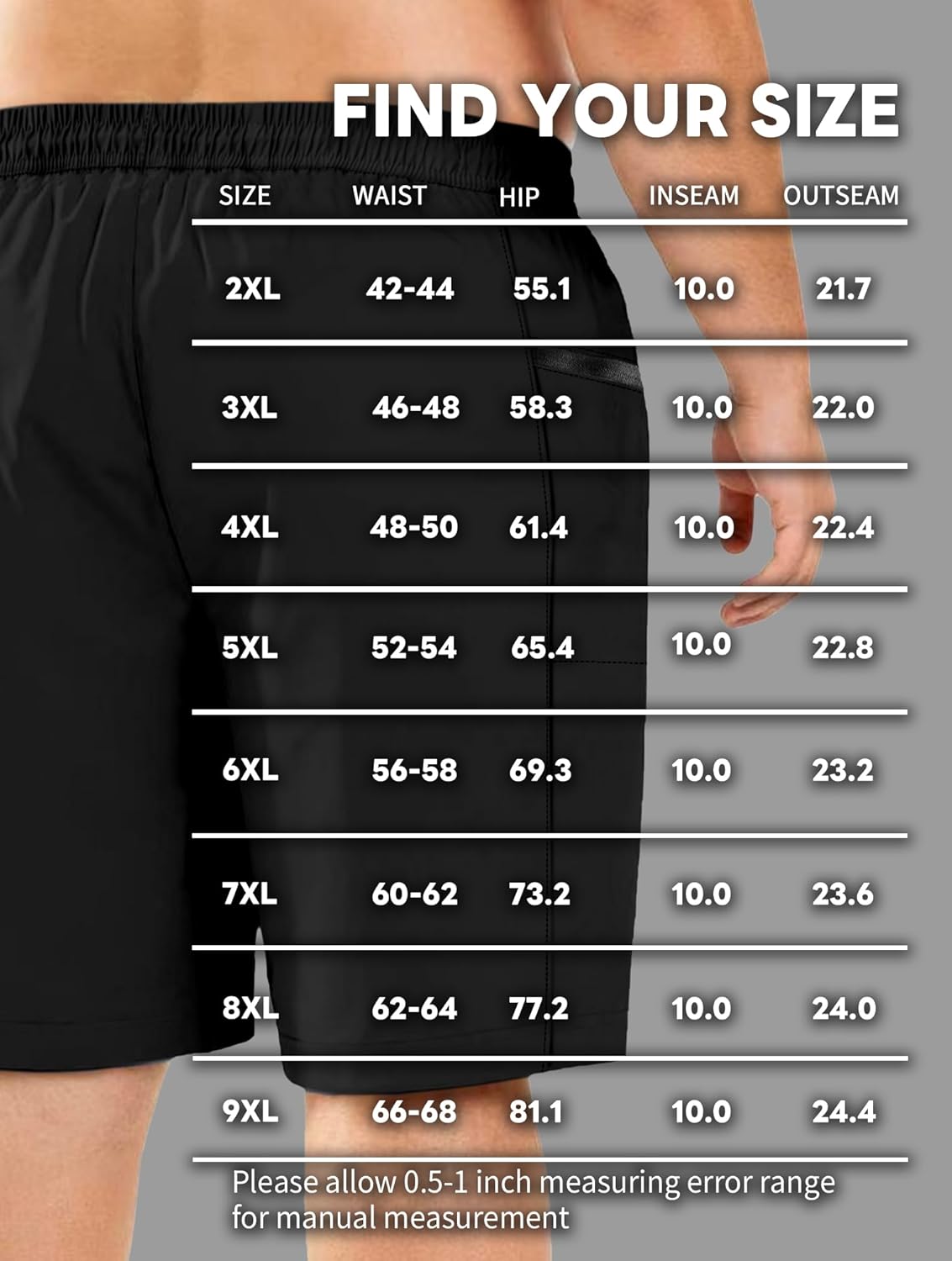 Big and Tall Swim Shorts Men's 10 in Tropical Printing Bathing Suit Breathable Mesh Liner Quick Dry Swimwear - Image 6