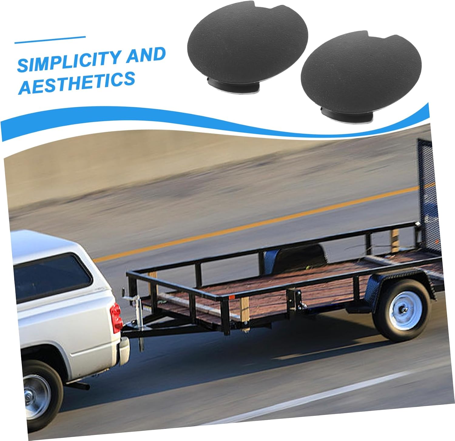 Mikinona 2pcs Car Accessories Bumper End Caps Rubber Bumper End Caps Vehicle for Smart Easy to Install