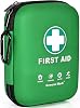 General Medi First Aid Kit - 170 Pieces Hard Case and Lightweight - Includes Instant Cold Pack,Emergency Blanket for Travel, Home, Office, Vehicle, Camping, Workplace & Outdoor Green