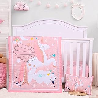 UOMNY Crib Bedding Set for Girls