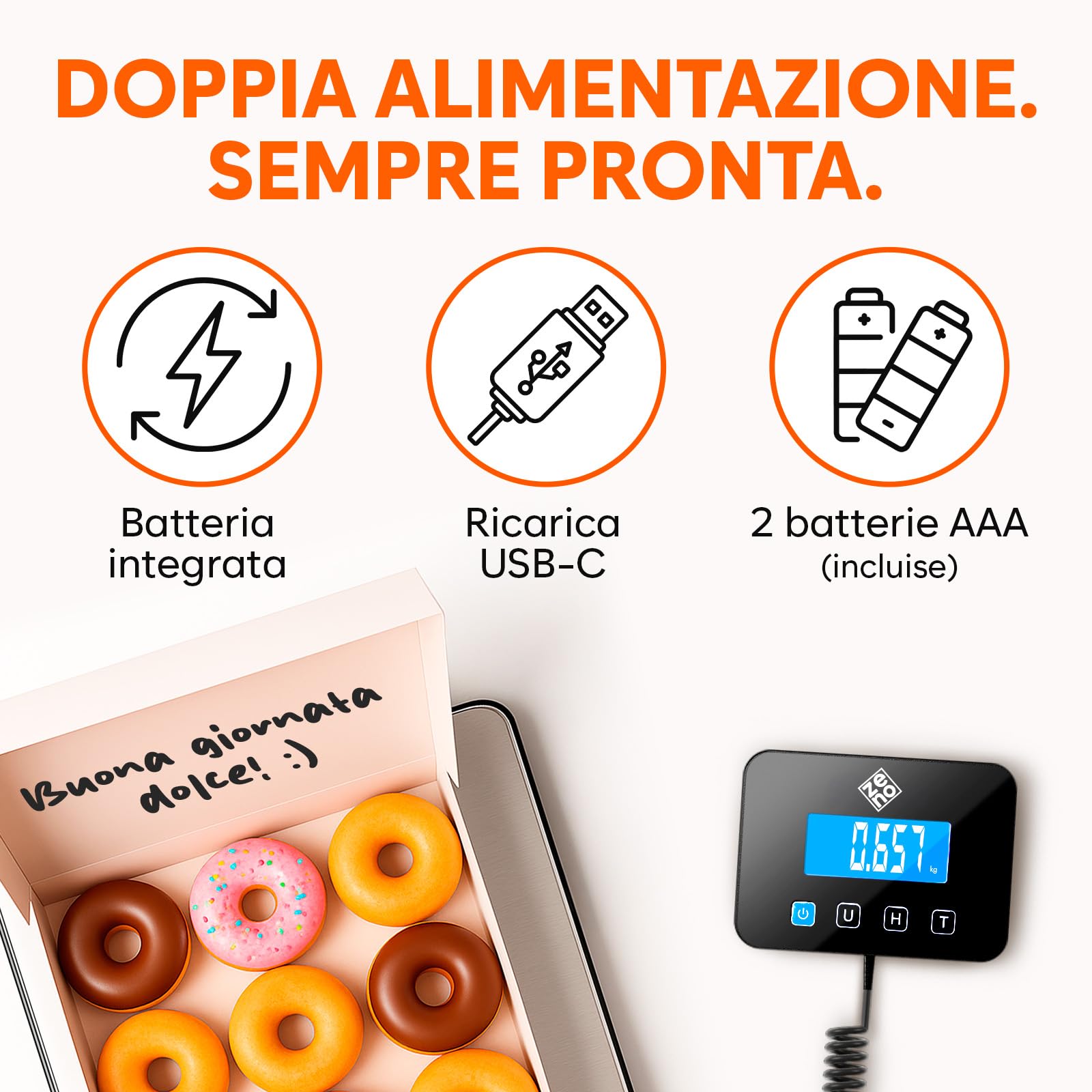 Bilancia Professionale 200 kg/10 g Pesa Pacchi Alta Precisione Funzione Hold Tara Argento