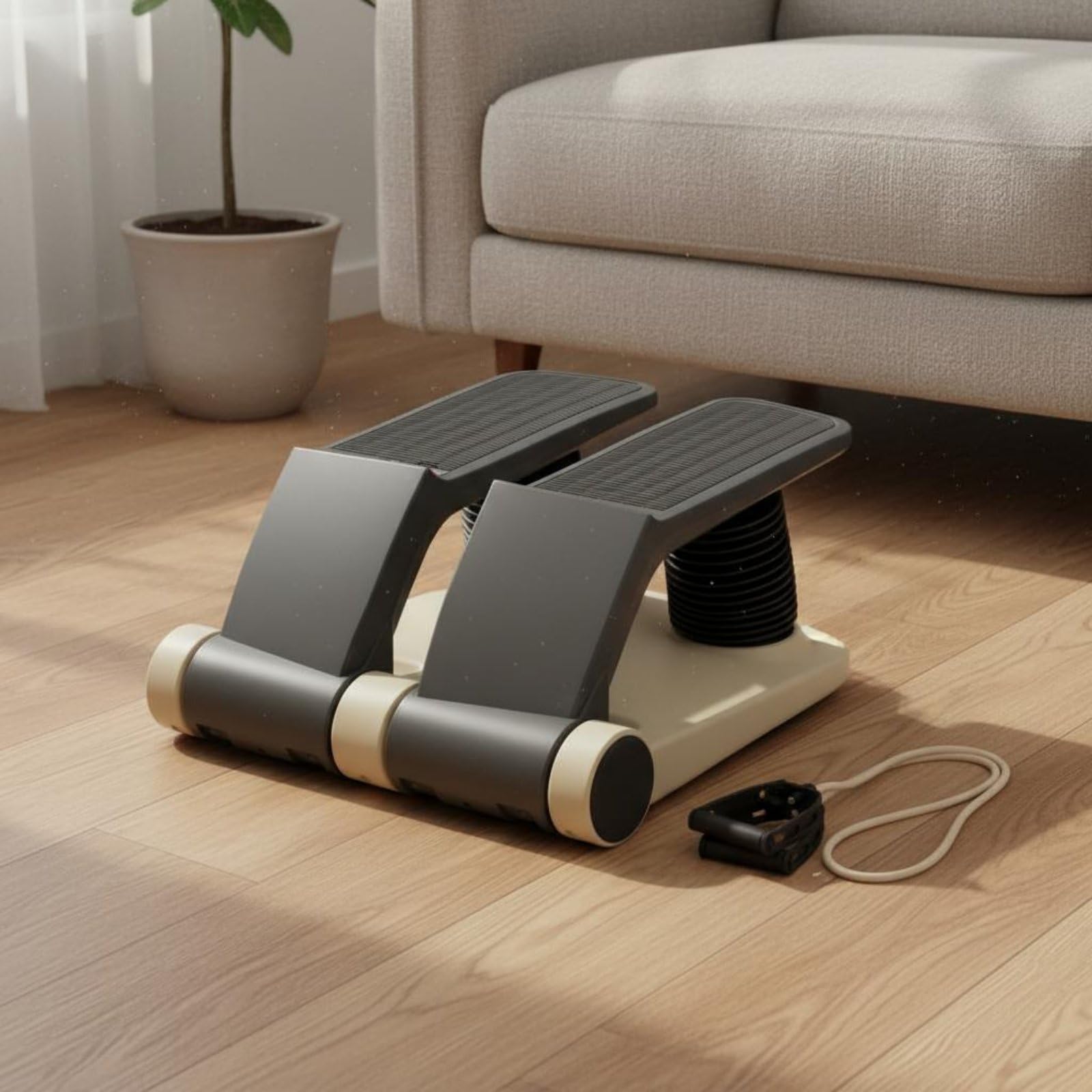Stepper Máquina de Ejercicio Aeróbico para Casa Escalón Ajustable con Cuerda Integrada Pedales Antideslizantes Material PVC TPE Adecuado para Mujeres
