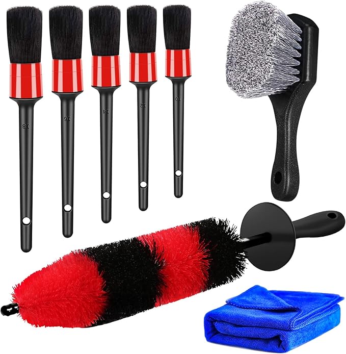 Car Wheel Brush Auto Car Wash Detailing Brush Set Include 17inch Long