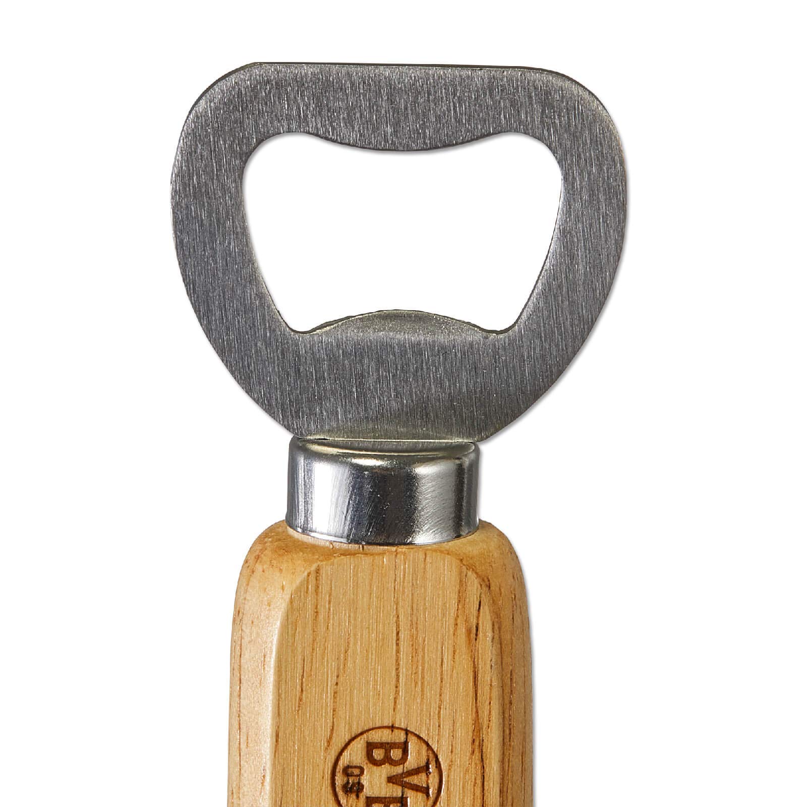 Simple Beer Bottle Opener Wooden Handle Custom Logo Portable Bulk Blank