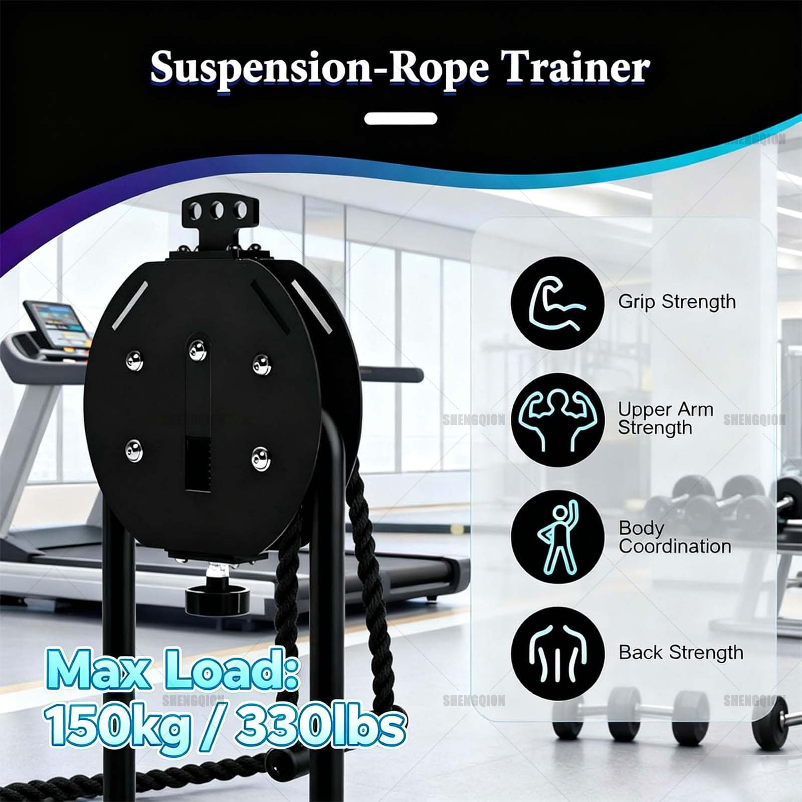 Macchina A Corda Per Palestra Con Corda In Nylon Premium, Sist-ema A Cavo Per Home Gym, Testato 100000 Cicli, Resistenza 0-30kg, Portata 150kg Per Allenamento Completo, Presa, Schiena