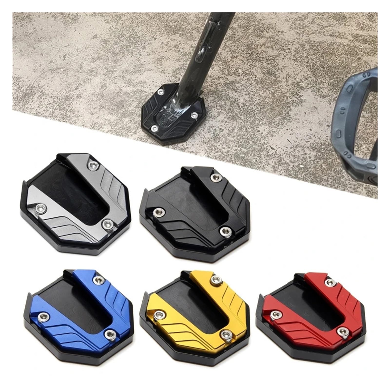 Moto Soporte Lateral pies Almohadillas Extensión de Soporte Lateral para Motocicleta Scooter, Accesorios para Ho&nda Xre 300 SH 125