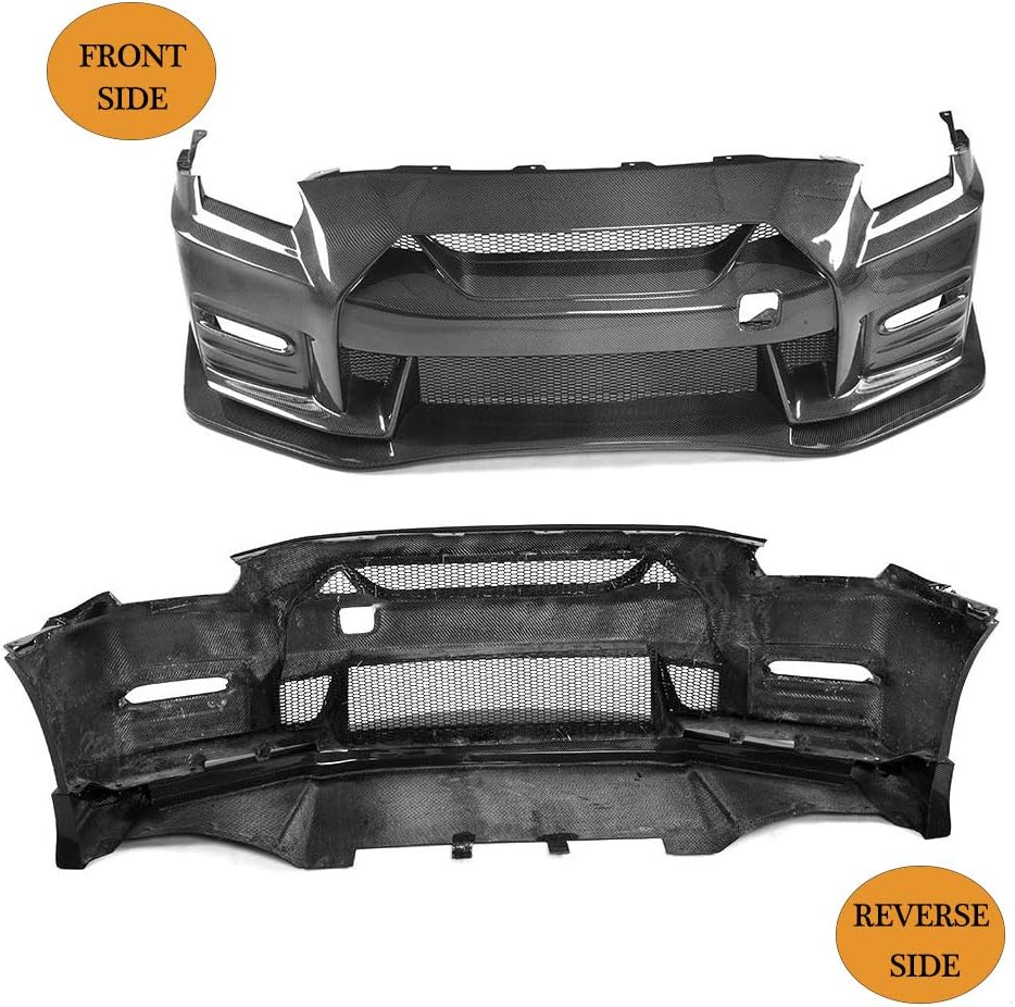 Front Bumper fits Nissan GTR R35 Coupe 2009-2017 Customized Tuning Carbon Fiber Refit Bumper Cover Chin Lip Spoiler BodyKit