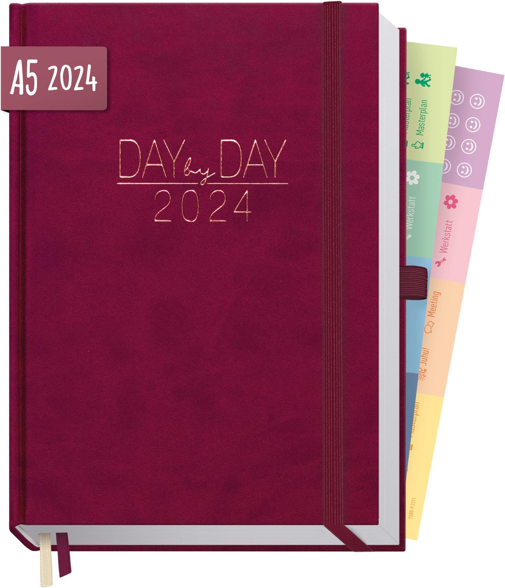 Terminplaner 2022 A5 1 Tag 1 Seite Häfft Ch¤ff Organizer Day by Day 2022 A5 schwarz 1 Tag 1 Seite