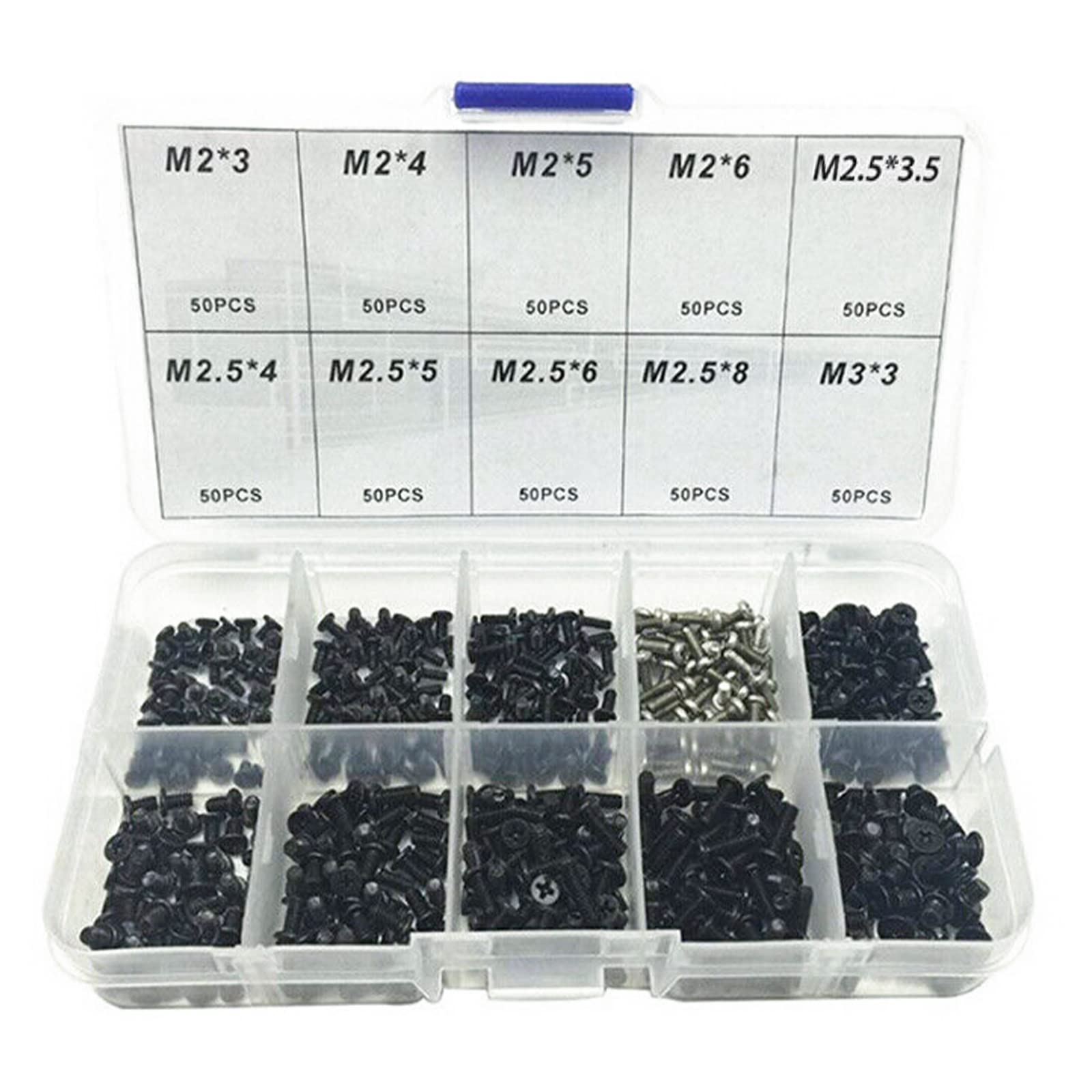 500Pcs Universal Alloy Steel Laptop Notebook Computer Repair Screws Kit With Box Accessories Part-image-22