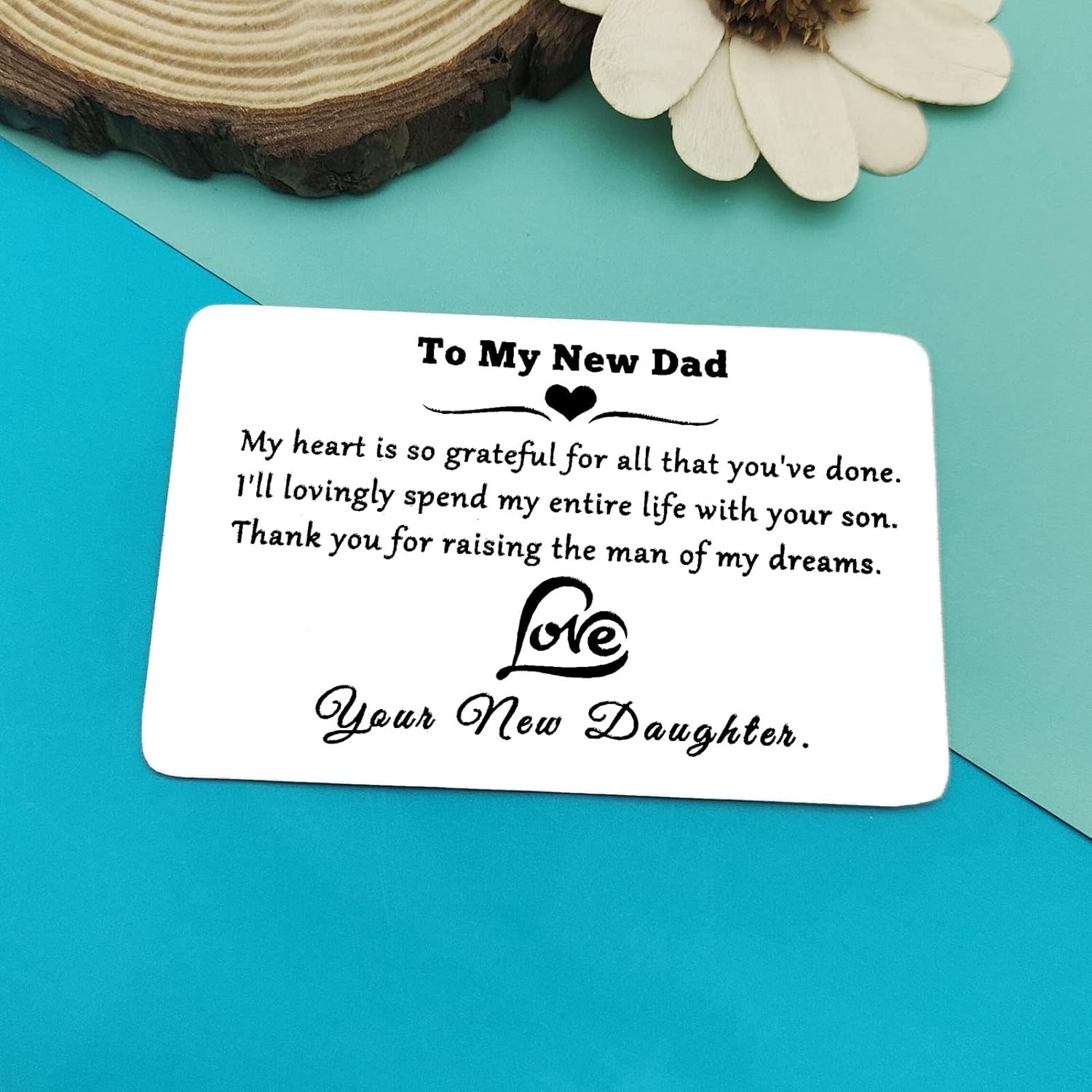 Father of The Groom Gift from Bride FatherinLaw Gift Metal Wallet