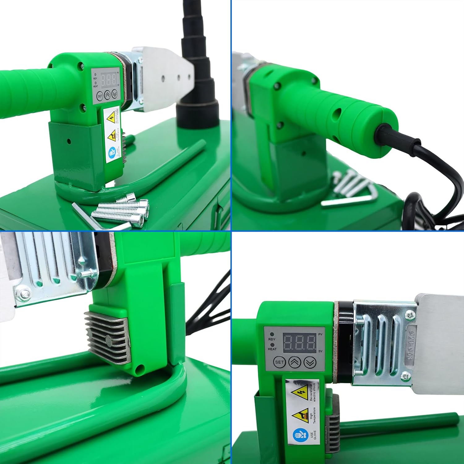 Pipe Welding Machine Plastic Water Pipe Hot Melt Tool with Digital Readout for PP/PP-R/PE/PP-C Pipe 110V 800W
