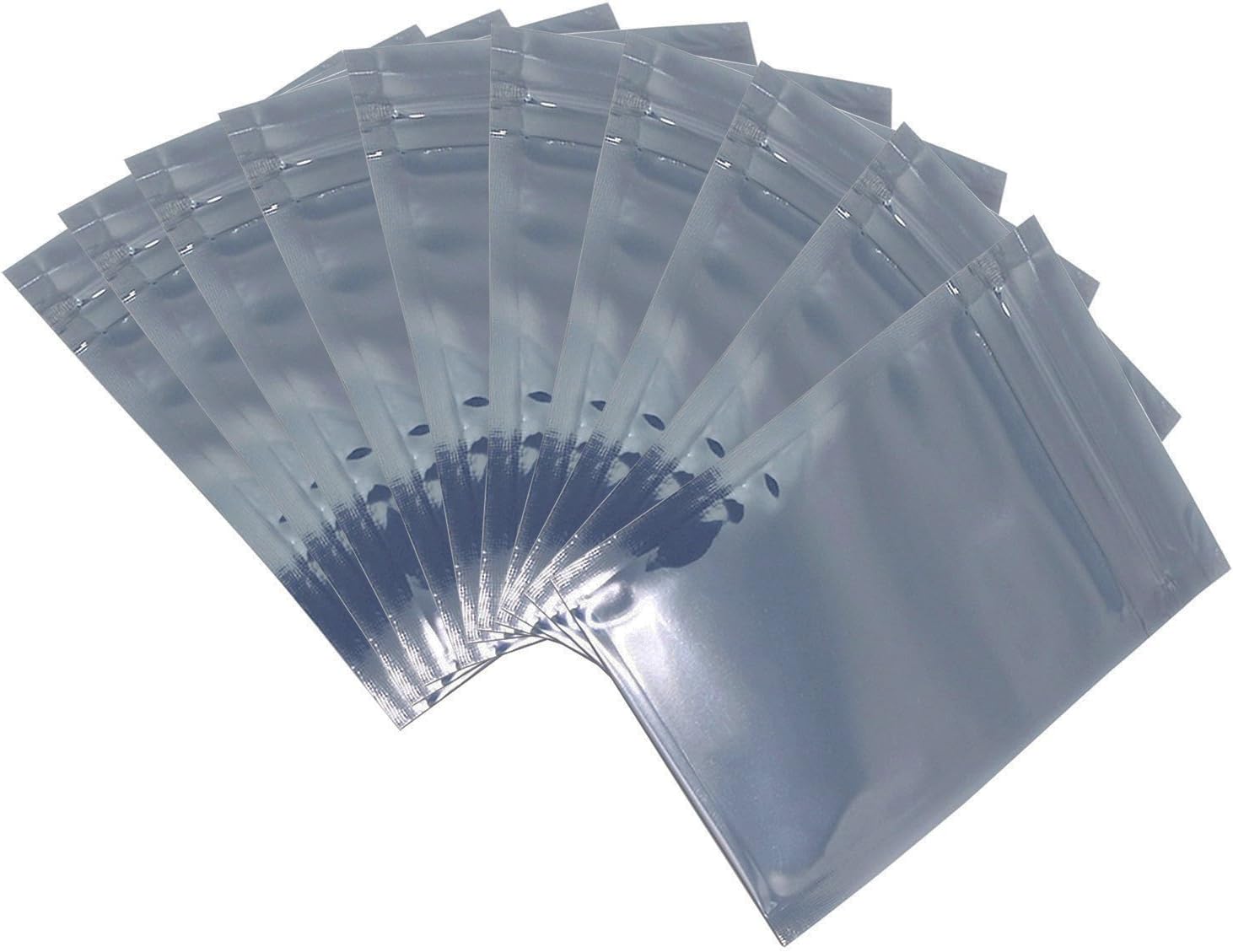 MZMing 60 Pack Antistatic Resealable Bag 10 X16cm Strong and practical ESD Anti-Static Shielding Zip Lock Grip Seal Bags Translucence & Reusable for SSD HDD and Electronic Device