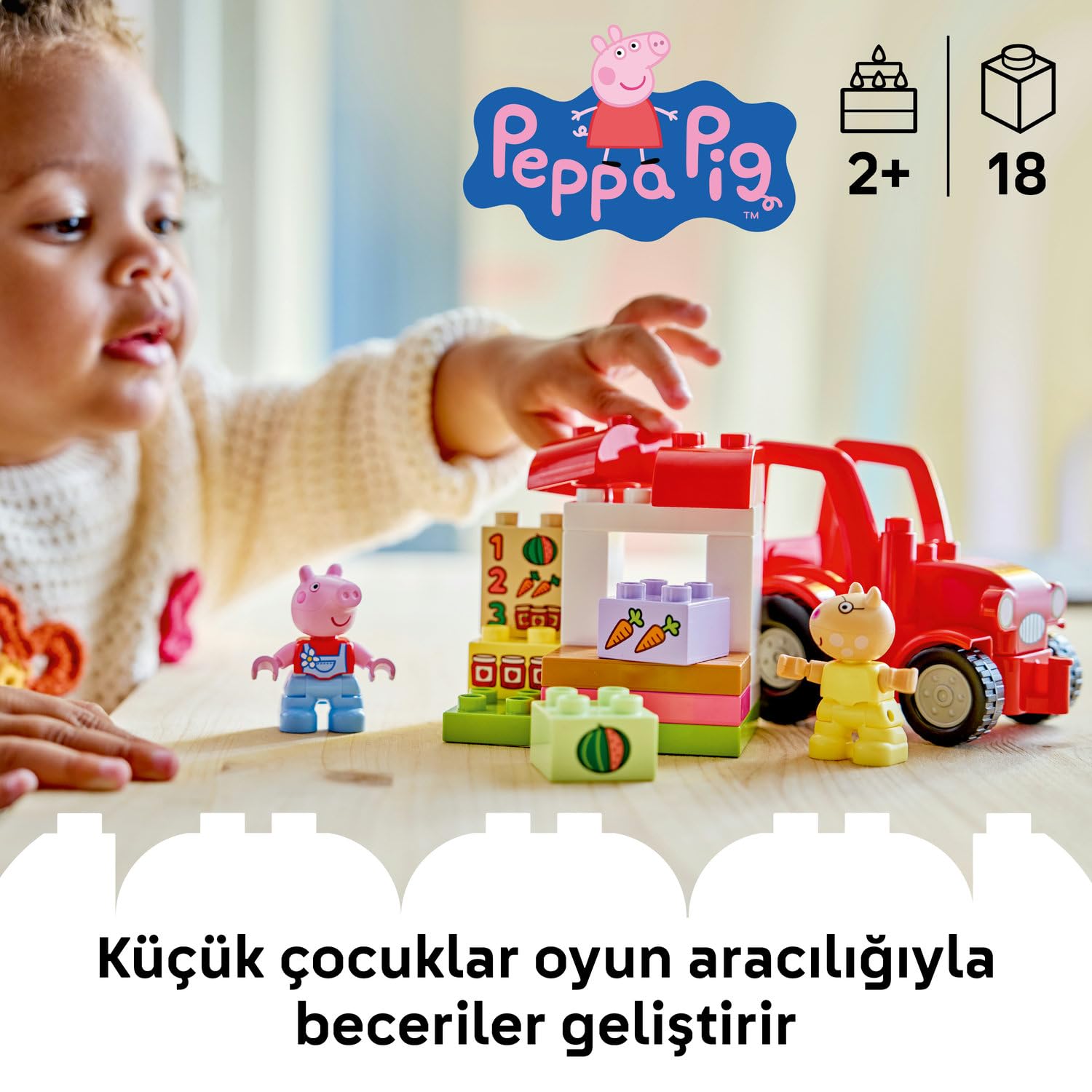 LEGO DUPLO Peppa Pig Traktör ve Pazar 10468