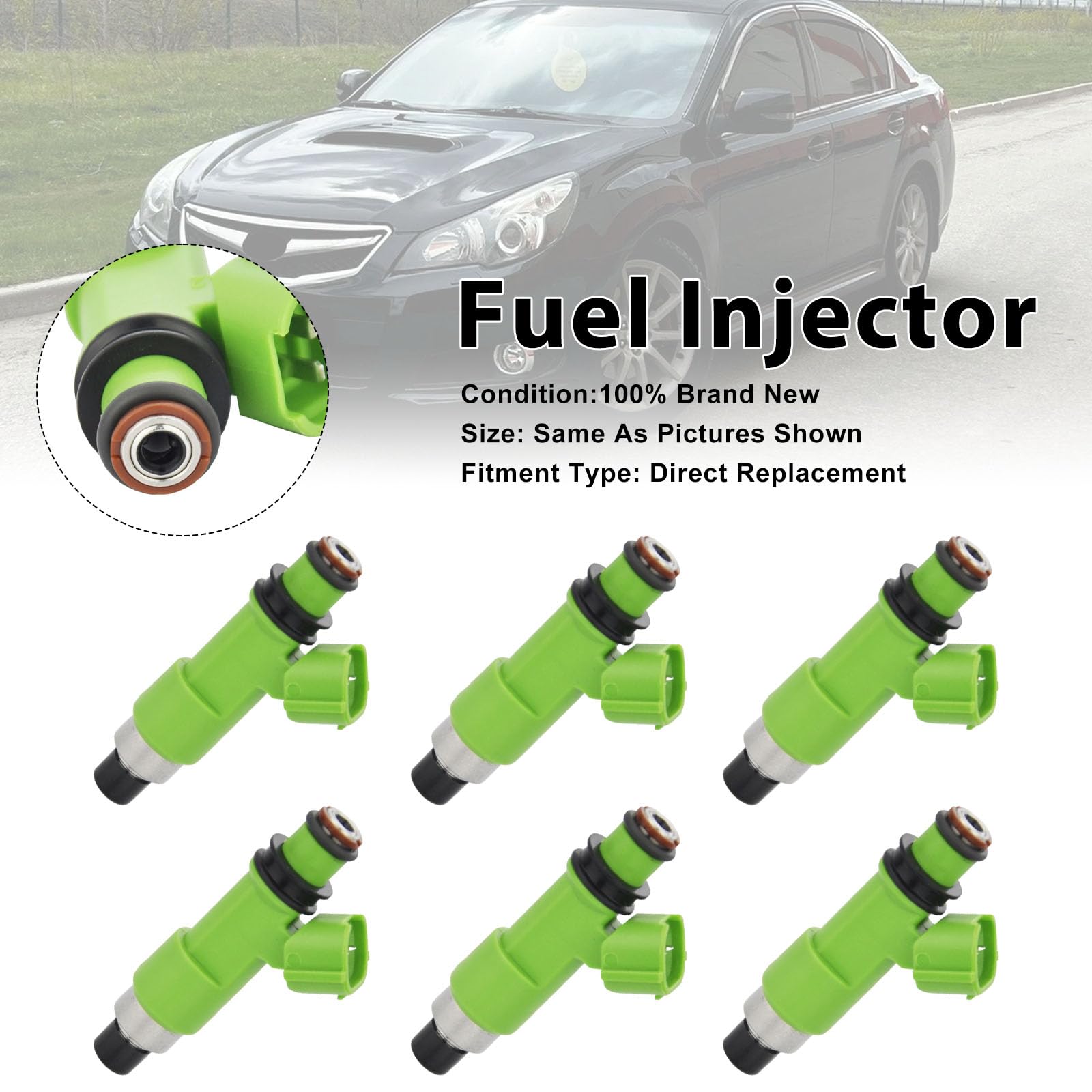6Pcs Fuel Injector para Subaru Legacy Tribeca 2008-2014 2010-19