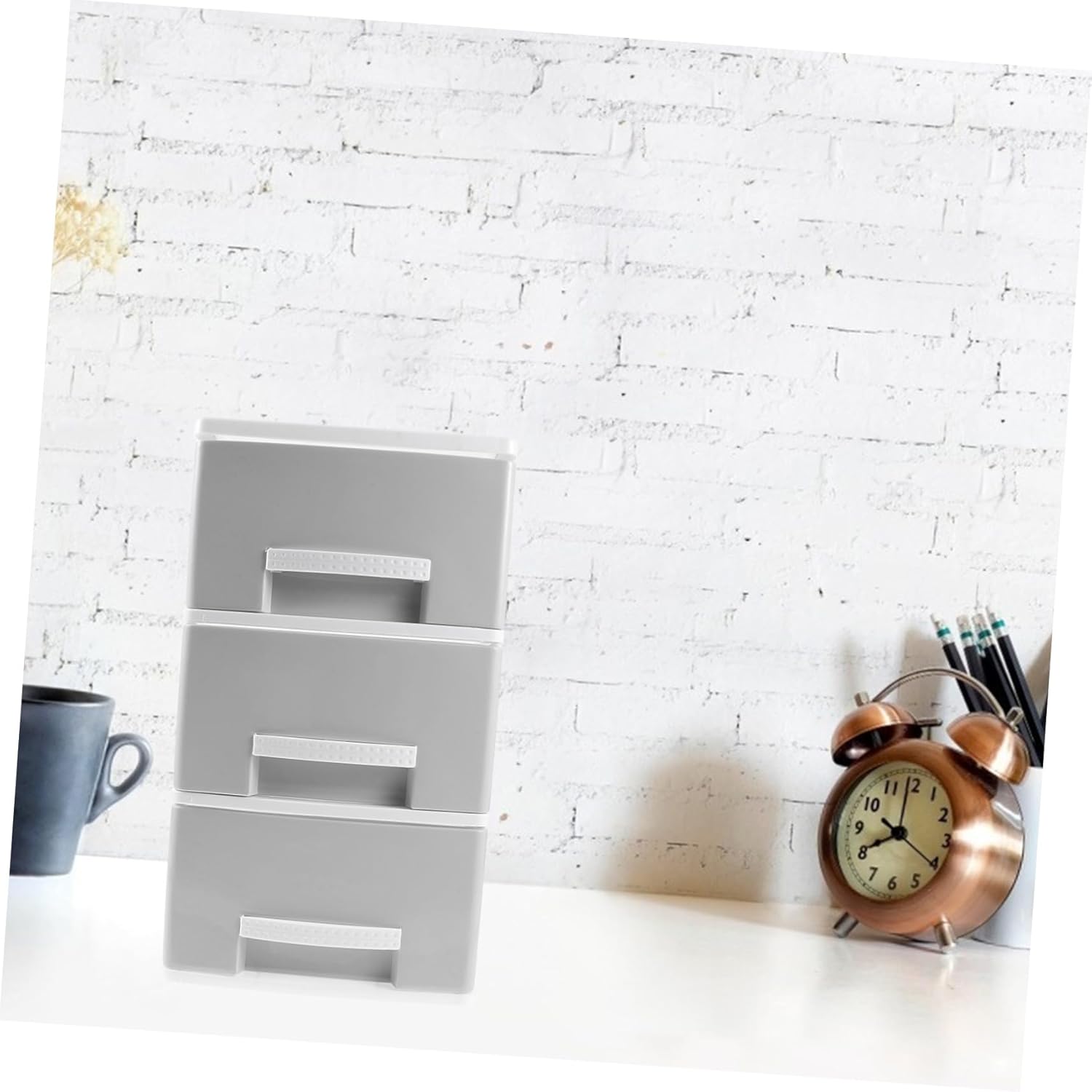 Plastic Desktop Storage Drawer Box Lightweight Desk Organizer with Large Capacity Plastic Storage Case for Office Bedroom Bathroom Accessories