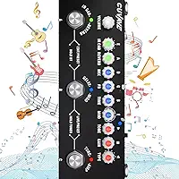 KINGSTER M-VAVE Cuvave cube baby guitarra pedaleira，com modelos de 9 AMP de carregamento 8 entradas IR CAB, Overdrive de distorção Reverb de retardo/delay Suporte Bluetooth 5.0 Para mesa de som