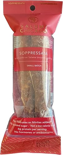Miniatura 25 de Salami artesano (chorizo español) – Sin curar, sin gluten, sin azúcar, snack keto (5.3 onzas) Auténtico salchichón de cerdo curado en seco, audaz