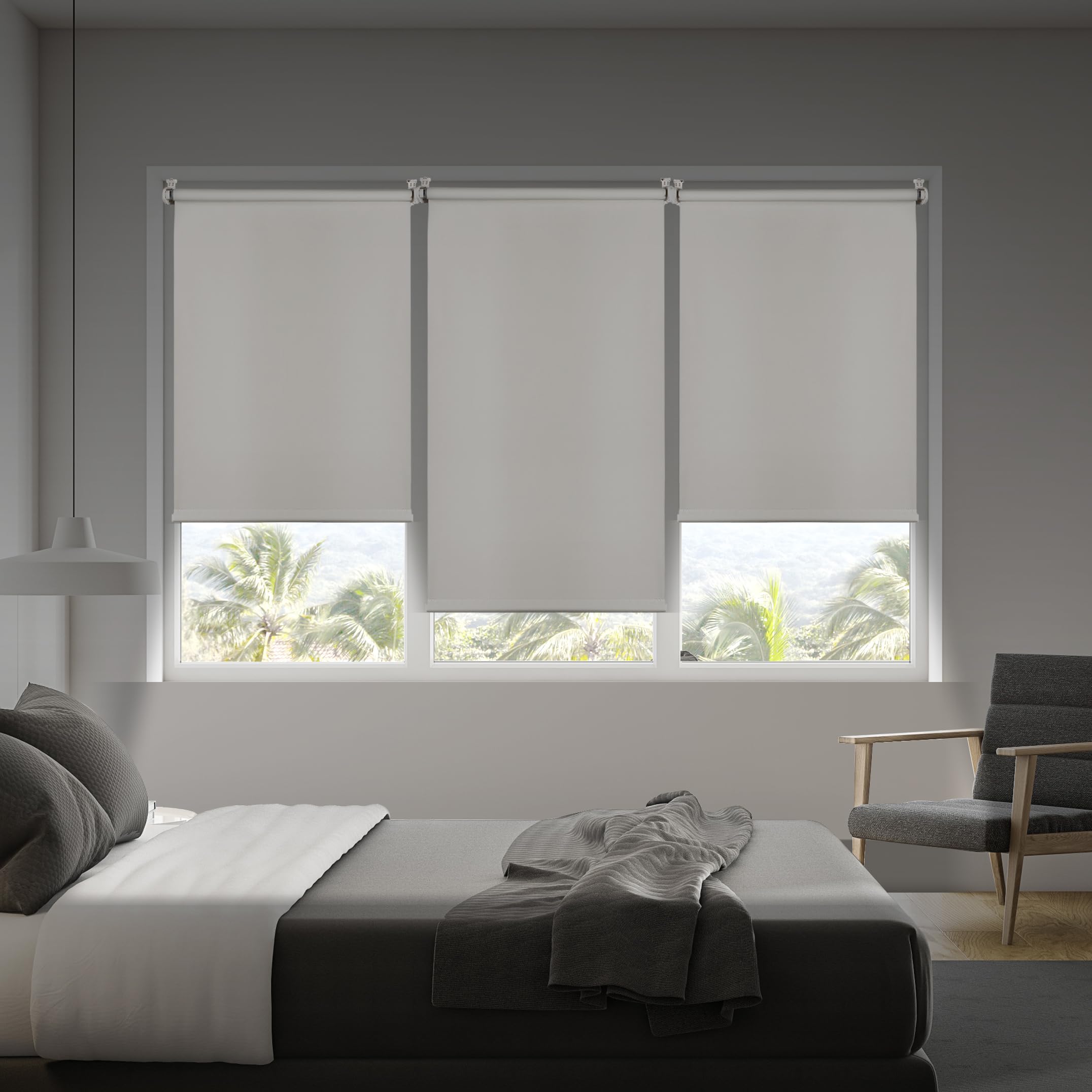 Tende a Rullo per Interni Oscuranti Klemmfix Senza Forare a vetro per finestra, tenda oscurante termica avvolgibile facile da installare, colore Écru 90x180 cm (Larghezza x Altezza) STORESDECO