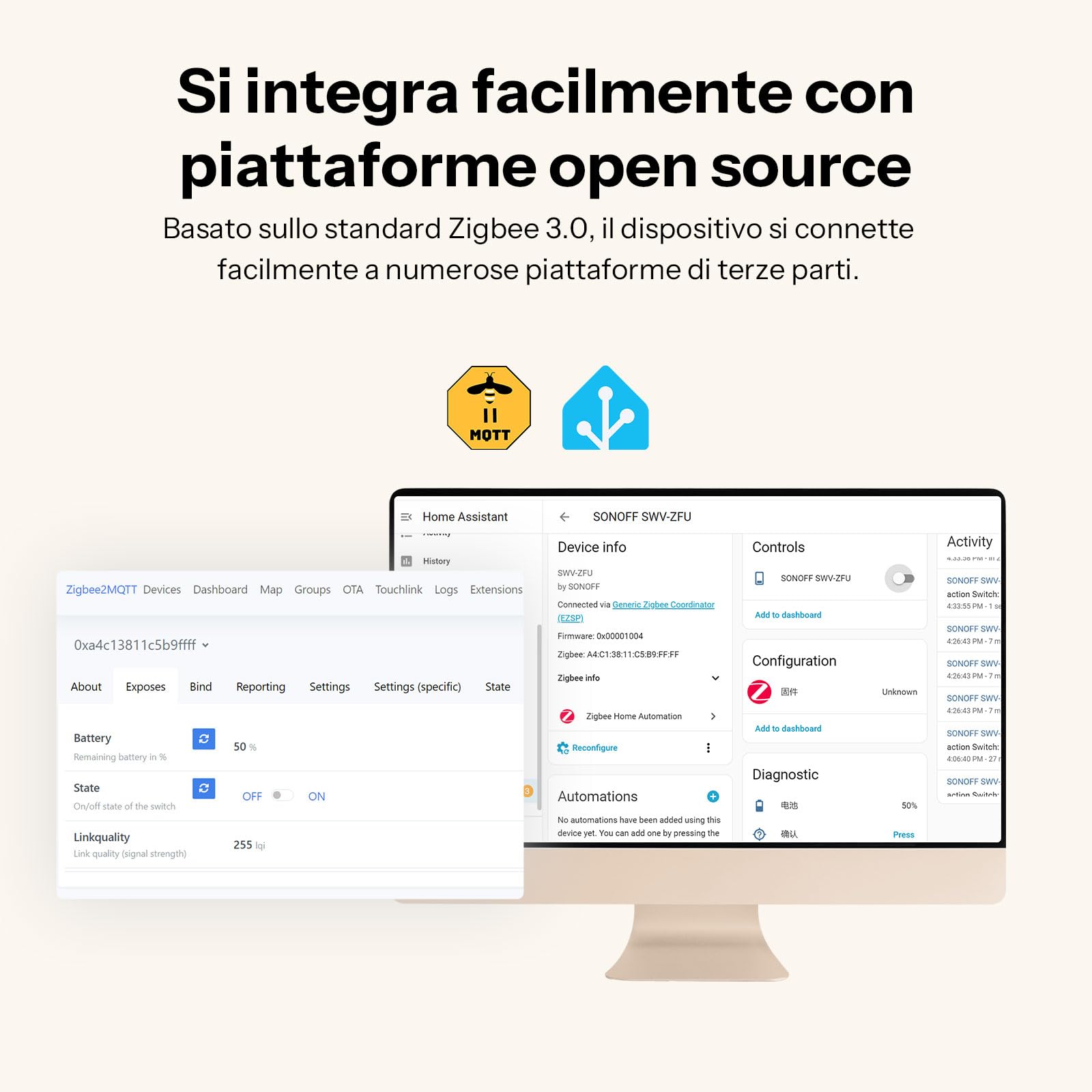 SONOFF SWV-ZFE Hydro ONE Zigbee Smart Timer per Irrigazione con Ingresso in Ottone, Timer per Irrigazione con Programmazione Adattata al Meteo e Misuratore di Flusso per Giardino e Prato, Compatibile