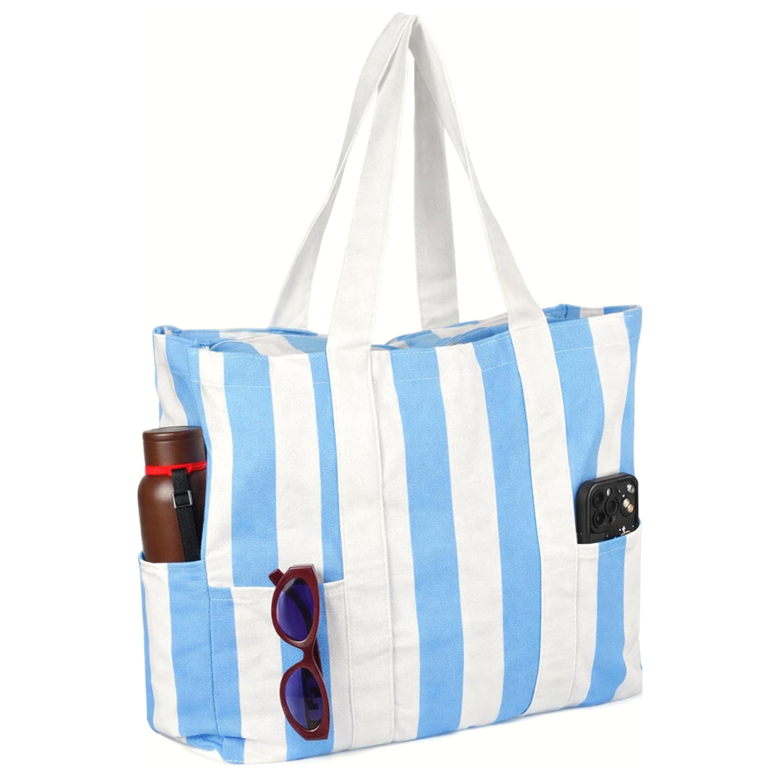 Folkulture Beach Bags for Women Large Waterproof Beach Tote Bag Zipper Beach Bags Waterproof Sandproof