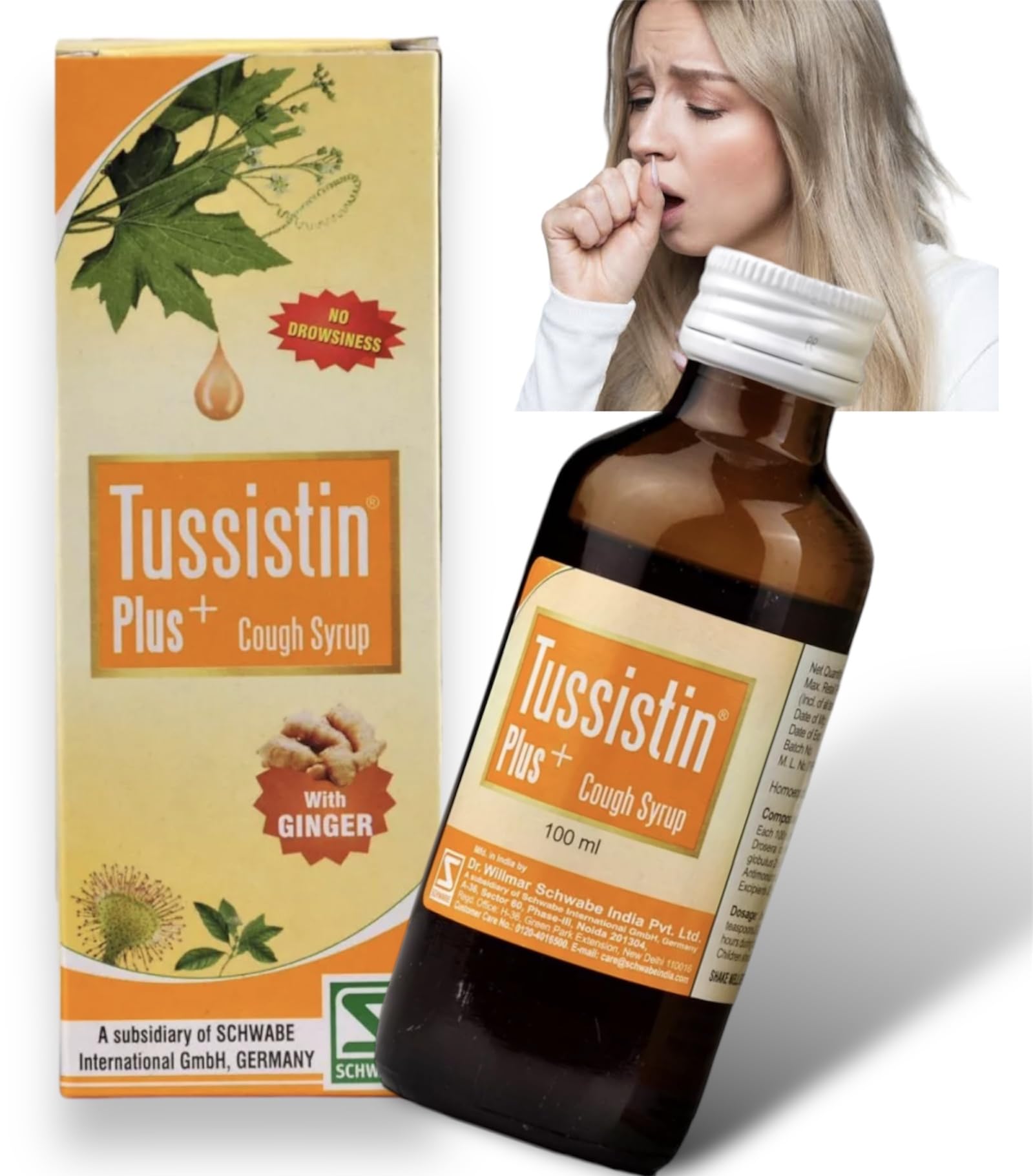 Willmar Schwabe Tussistin Plus Cough_Syrup Ginger Care - 100ml Set of 1 Bottle (B0CTB16RKY) Amazon Price History, Amazon Price Tracker