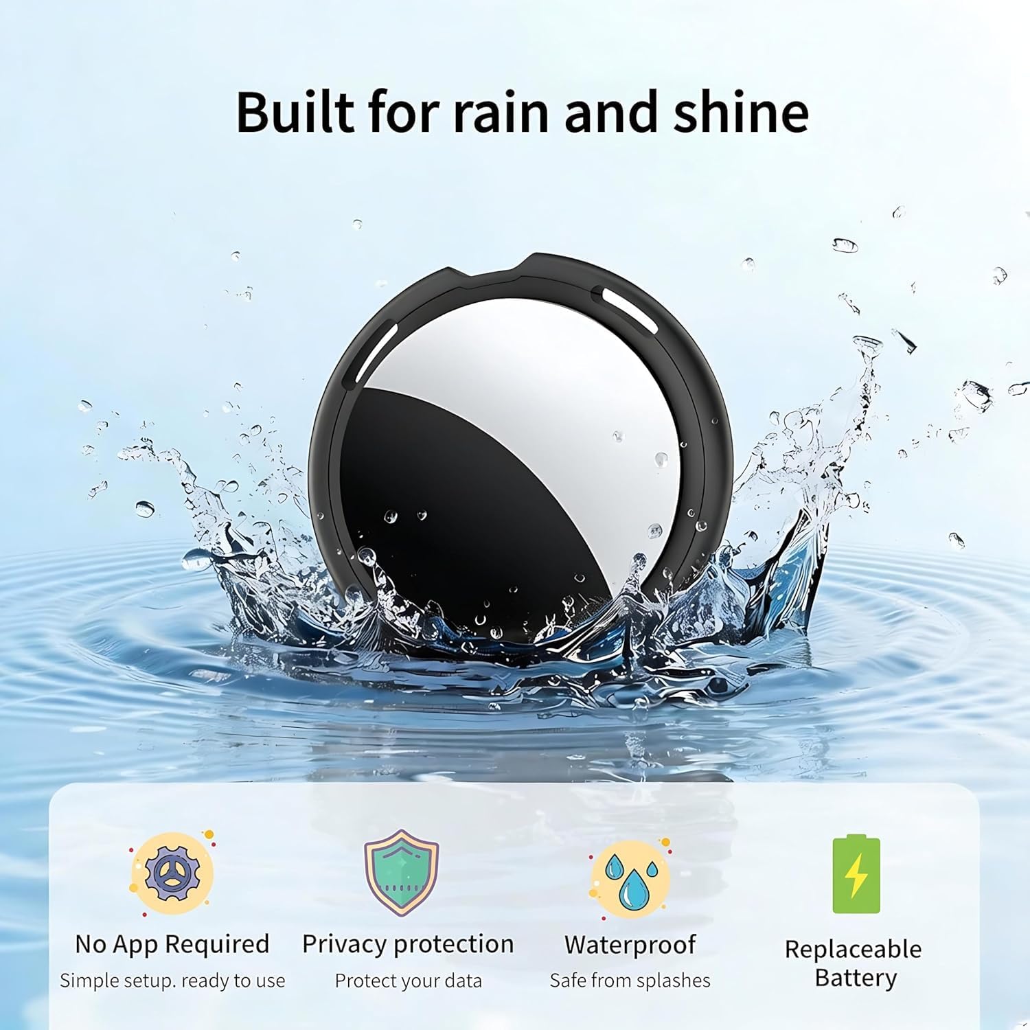2 Pack Smart Tracker Tags MFi Certified for Apple Find My Item Finder | Air Tracker Bluetooth Tracking Devices Tags Global Coverage Locator Item Finder for Keys Kids Dogs Luggage Wallet Backpack thumbnail