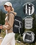 35L Sac à dos de randonnée pliable pour hommes femmes, grand emballage imperméable à l'eau sac de jour en plein air léger avec sangle poitrine