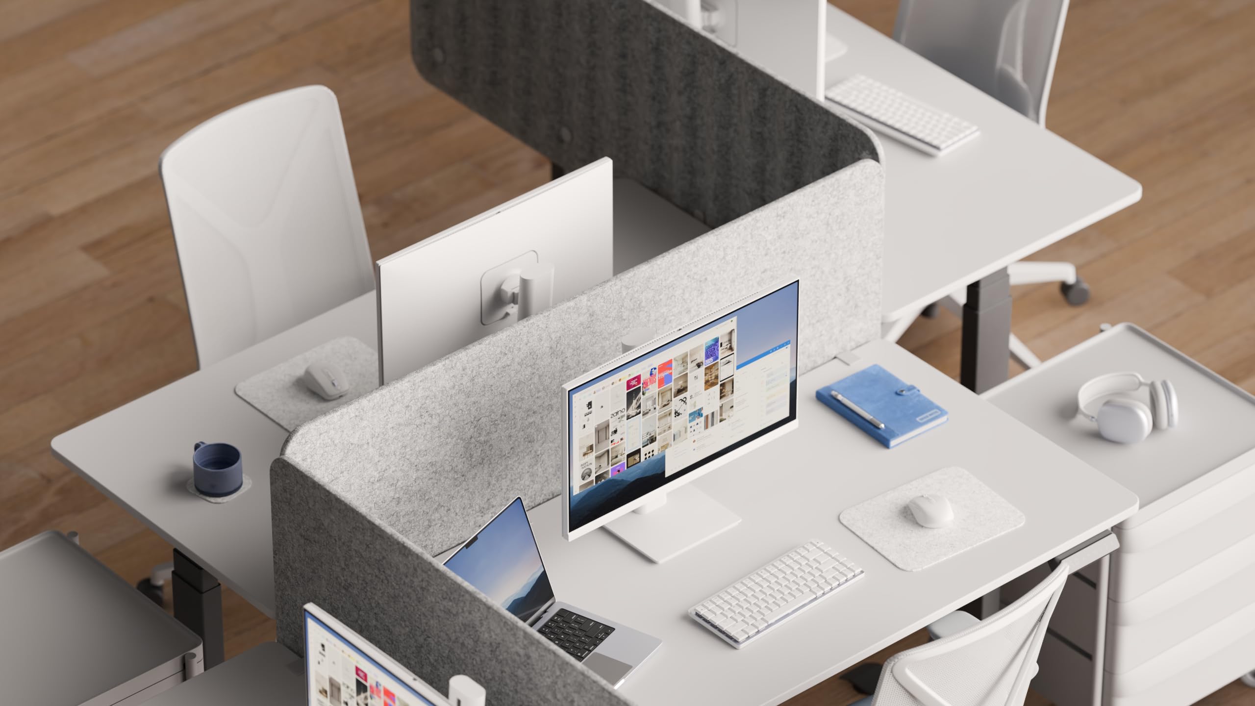 JapanNext Monitor PC da 23,8" IPS 2K WQHD (2560x1140) | USB-C | Bianco