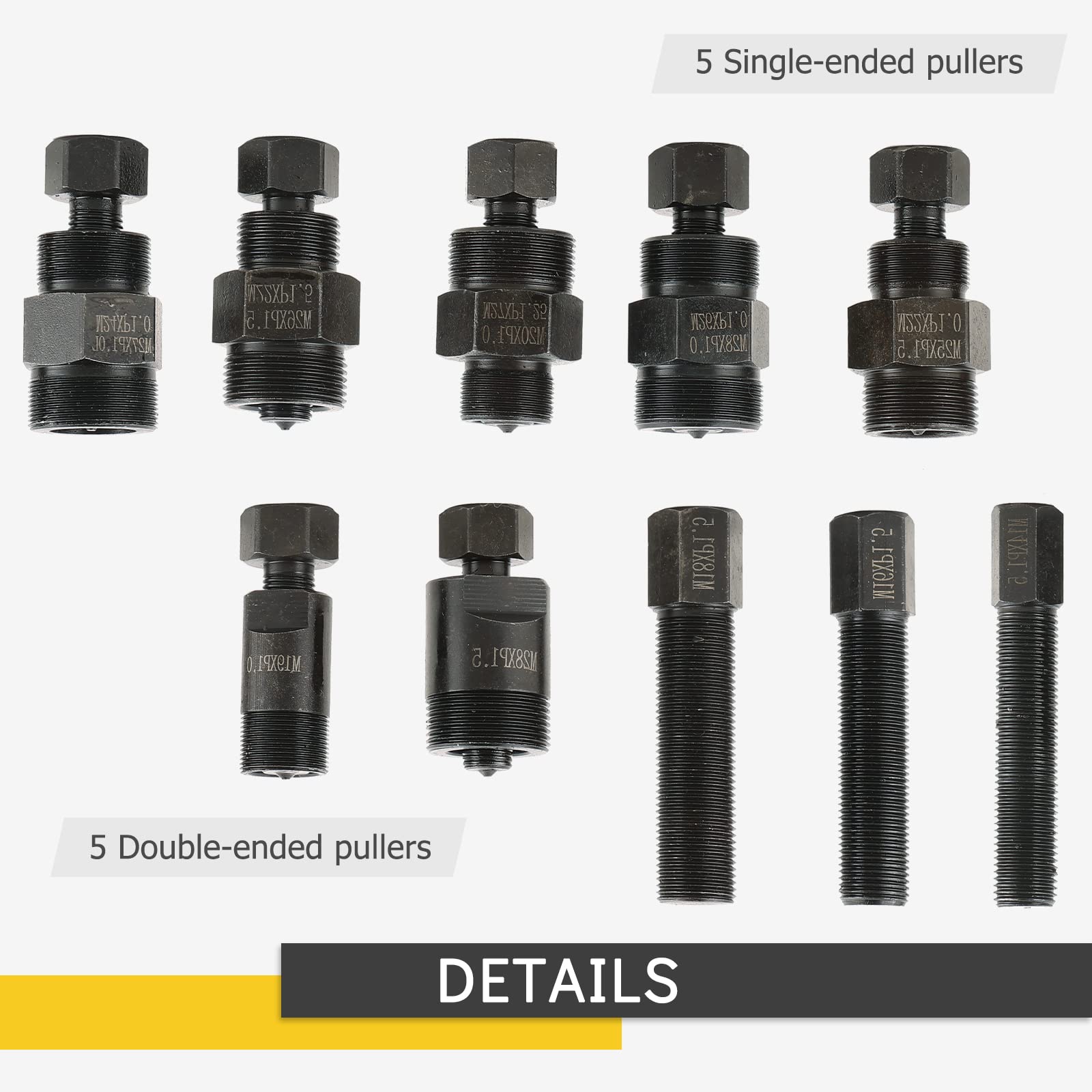 Juego de extractores de volante de motocicleta, 10 piezas, herramienta universal de reparación de motocicletas ATV para motocicletas, Honda, Suzuki, Bosch, Kawasaki, Ducati, Yamaha Flywheel