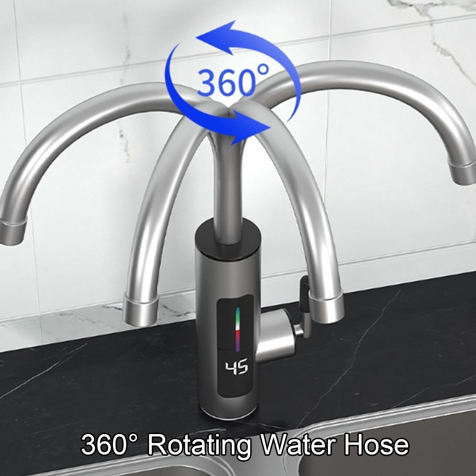 Rubinetto da cucina – Rubinetto girevole a 360 gradi con display della