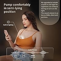 Vista 7 de Springhope No.538 Extractor de leche portátil, 3 modos, 12 niveles con aplicación, extractor de leche eléctrico, portátil, de bajo ruido, manos