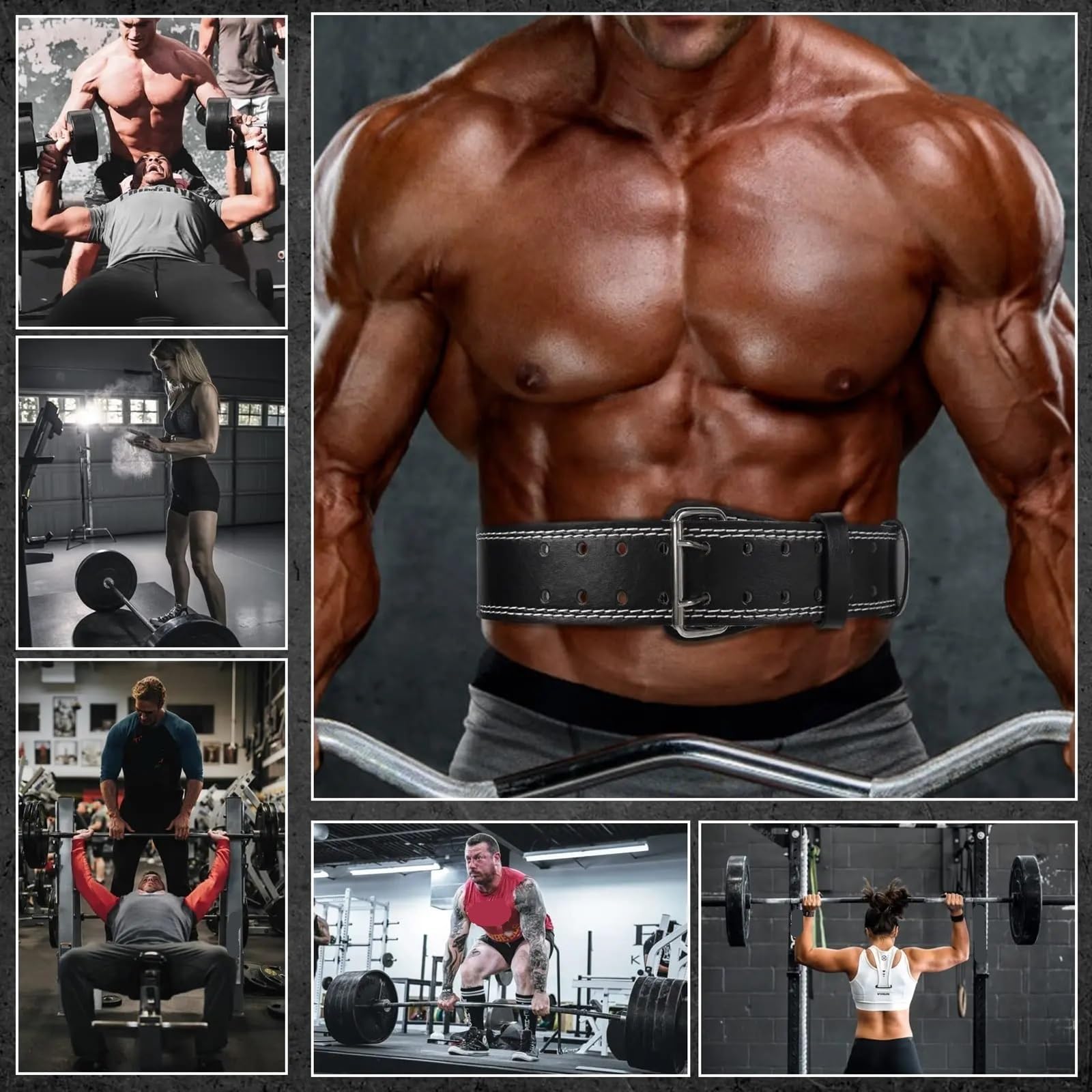 GewichthebergüRtel Leder Fitness Gewichthebergürtel for Männer Frauen Gym Lendenwirbelstütze Powerlifting Bodybuilding Workout Training fürs Fitnessstudio