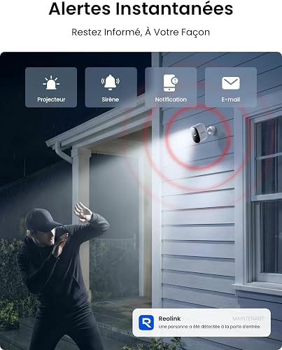 Reolink 3K 5MP Caméra Solaire, Vision Nocturne Couleur, Wi-FI 2.4/5GHz - 6