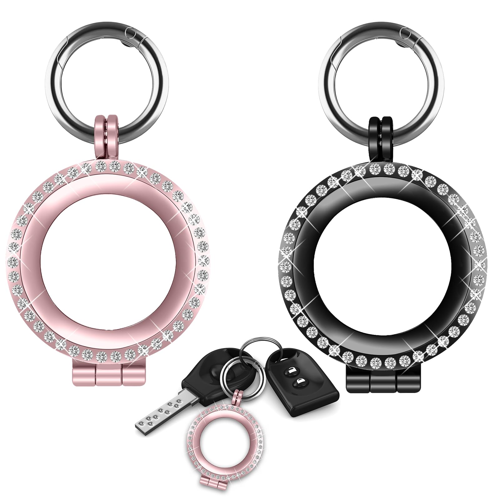 KASESSS 2 Pcs Airtag Holder, Anti-Lost Airtag Keyring