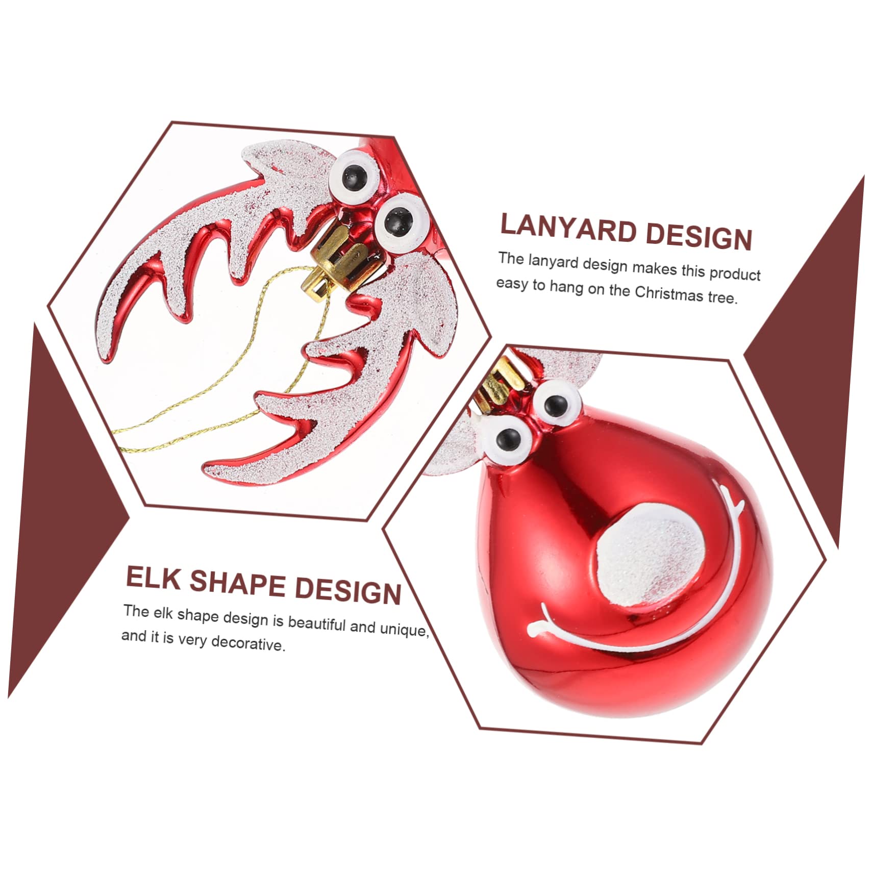 TOPBATHY 10stücke Süße Weihnachtsbaumhänger Mit -Design Dekorative Kugelanhänger Für Festliche Weihnachtsdekoration Und