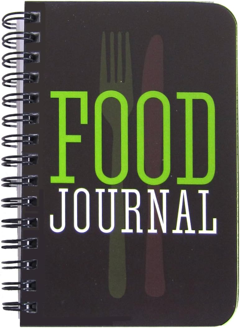 BookFactory Food and Health Journal/Food Diary/Fitness Journal Notebook, 186 Pages - 8 1/2'' x 11'' Durable Thick Translucent Cover, Wire-O Binding (Made in USA)
