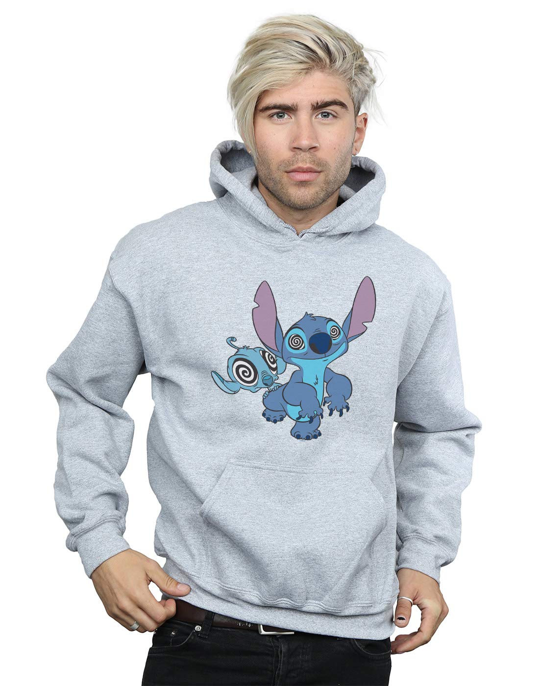 Absolute Cult Men's Sport Grey Disney Lilo And Stitch Hypnotized Hoodie XXXXX-Large