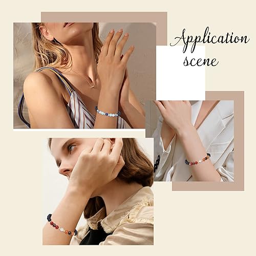 Miniatura 6 de SUNNYCLUE 1 caja de cuentas de planeta del sistema solar, cuentas de piedras preciosas naturales de 0.236 pulgadas a granel, kit de fabricación de