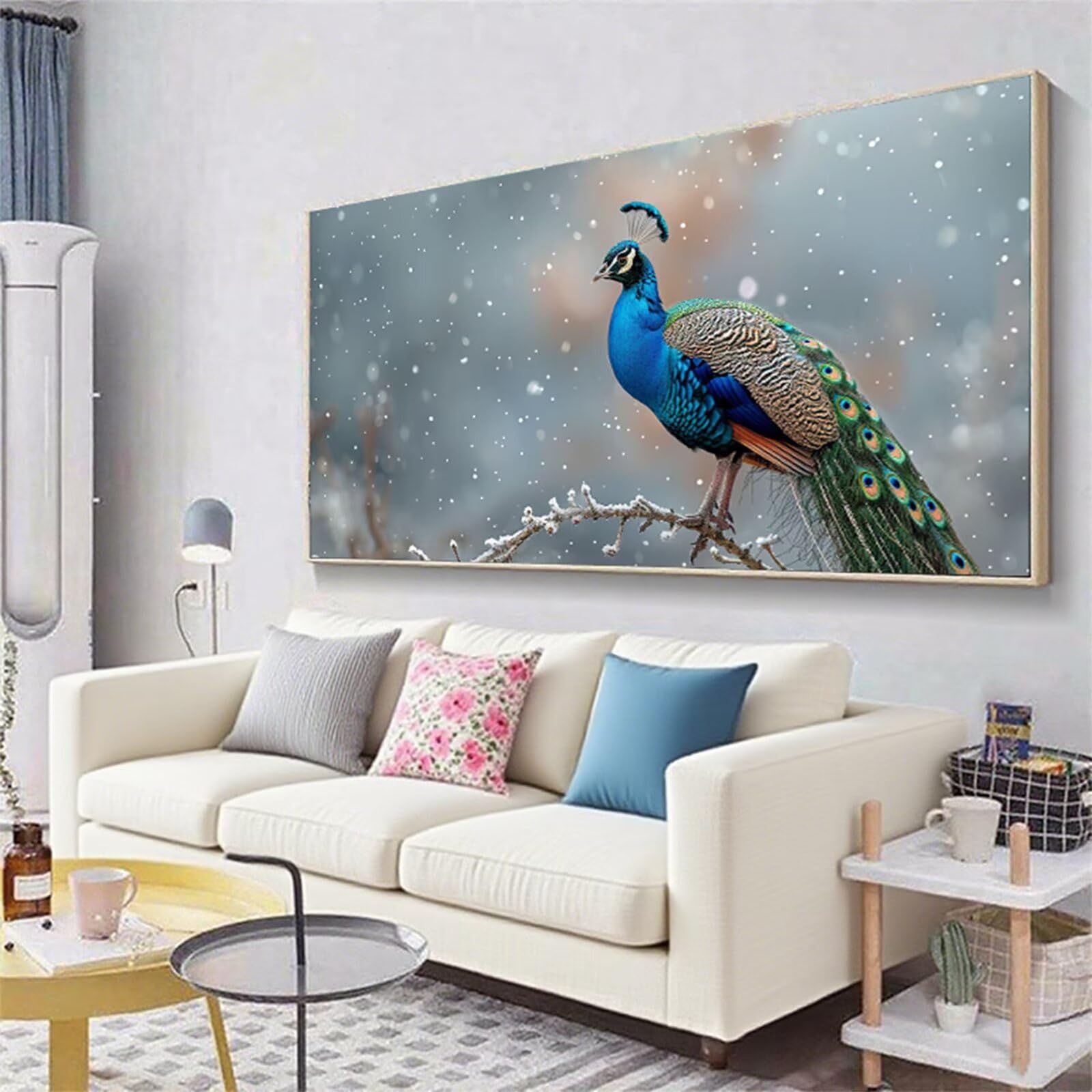 Sztuka diamentowa, zima, zestawy do malowania diamentami dla dorosłych, 5D Dimond Art Peacock Gem Arts and Crafts Paintings, DIY, kryształ górski, haft krzyżykowy, malowanie według numerów, dekoracja