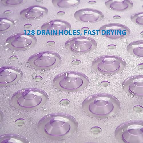 Miniatura 4 de AmazerBath - Alfombrilla para bañera (tamaño mediano, 27.6 x 15 pulgadas, antideslizantes, con ventosas y orificios de drenaje, alfombrillas de