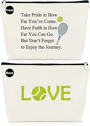 Regalos para amantes del tenis, regalos de tenis para mujer, bolsa de maquillaje, regalo inspirador para tenis, niña, jugadora de tenis, bolsa de