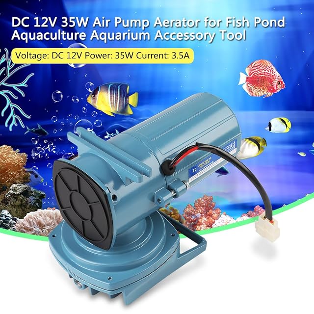 Foto 3 de 8 de Bewinner - Bomba de Aire para Acuario 12V 35W 68L/min, Aireador de Oxígeno de Alta Potencia para Herramientas…