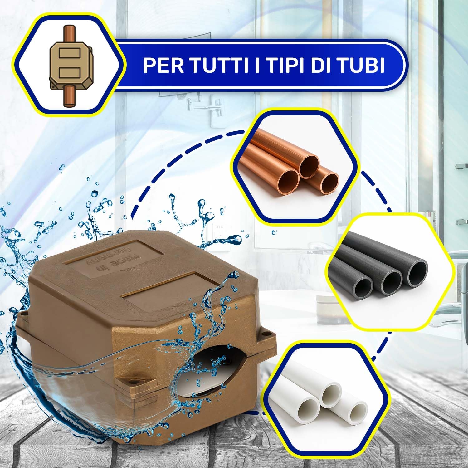 Dispositivo Anticalcare Magnetico per Tutti i Tipi di Tubo Prolunga la Vita di Tubo Acqua Caldaie Boiler Rubinetto Lavatrice e Lavastoviglie - MONTERAL