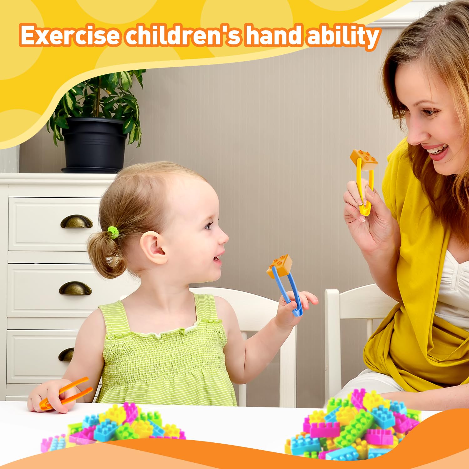 20PCS Sensory Bin Tools Toddler Plastic Fine Motor Montessori Craft Tweezers Plastic Tweezers for Kids Preschool Learning Activities Toys for Kids