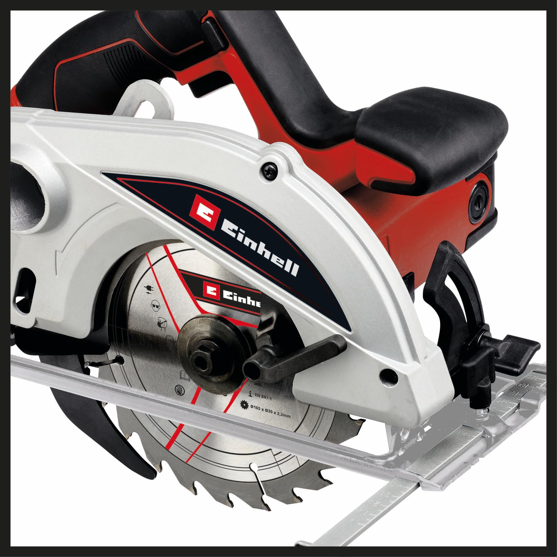 Einhell Scie circulaire Ø160 mm TC-CS 1250 (1250 W, 5500 tours p.min., réglage sans outil profondeur/l’inclinaison, poignée auxiliaire)