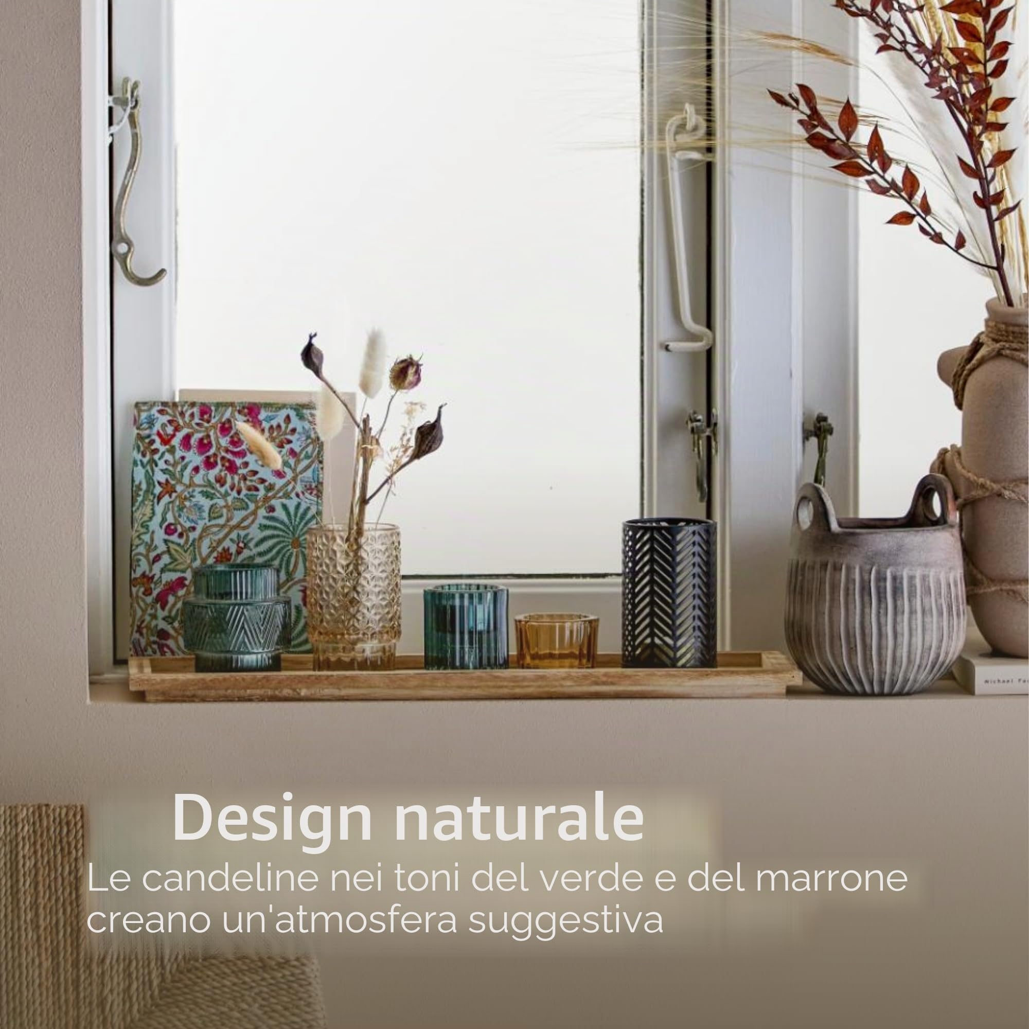 Bloomingville Portalumini, Multicolore, Bicchiere, 6