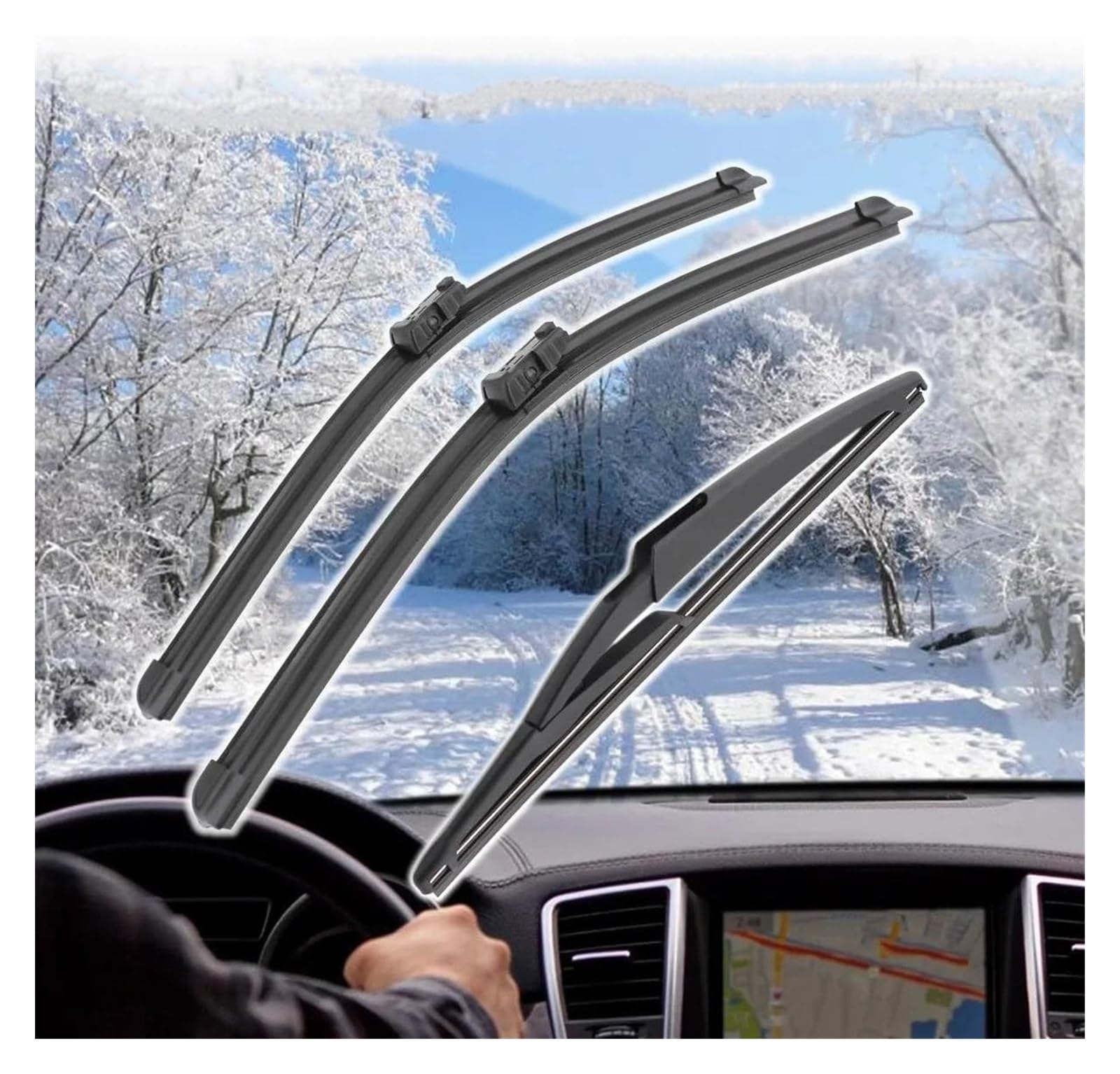 Tergilunotto Automobilistico per C3 per Picasso 2009-2010 24 "+16"+11" Auto Anteriore Spazzole Tergicristallo Spazzole Spazzole Tergicristallo Auto